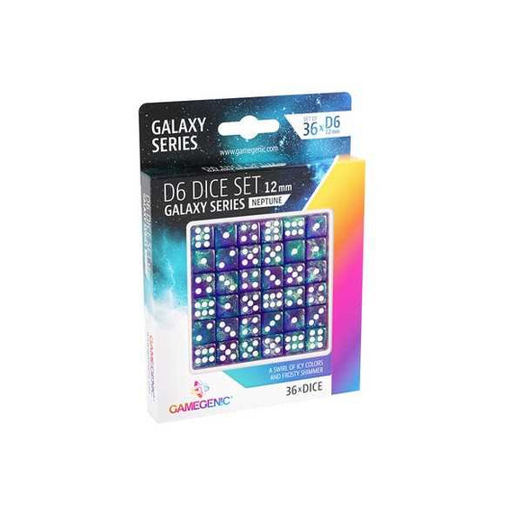 Galaxy Series- Neptune D6 Dice Set 12mm (36)